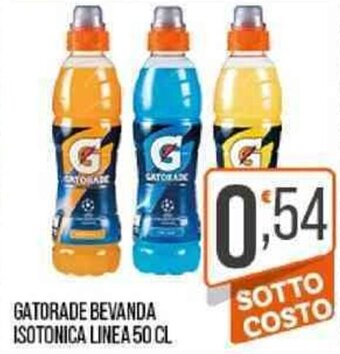 Cash pro GATORADE BEVANDA ISOTONICA LINEA 50 CL offerta