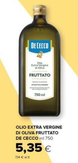 OLIO EXTRA VERGINE DI OLIVA FRUTTATO DE CECCO ml 750