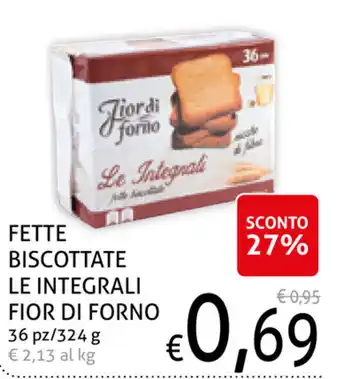Ecu Discount Fette Biscottate Le Integrali Fior di Forno 36pz/324g offerta