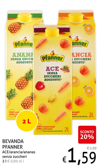 Ecu Discount Pfanner Bevanda 2l offerta