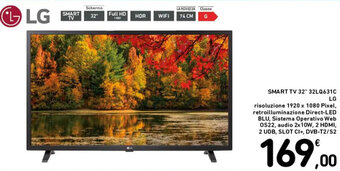 SMART TV 32" 32LQ631C LG