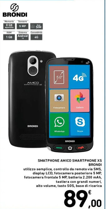 Spazio Conad SMATPHONE AMICO SMARTPHONE XS BRONDI offerta