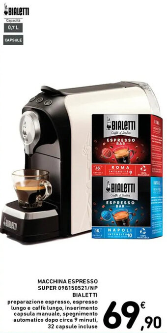 Spazio Conad MACCHINA ESPRESSO SUPER 098150521/NP BIALETTI offerta