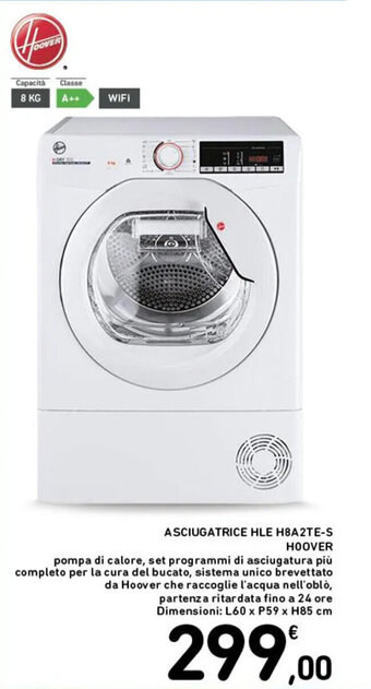 Spazio Conad ASCIUGATRICE HLE H8A2TE-S HOOVER offerta