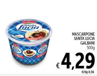 Spazio Conad MASCARPONE SANTA LUCIA GALBANI 500g offerta