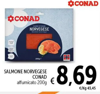 Spazio Conad SALMONE NORVEGESE CONAD affumicato 200g offerta
