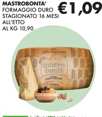 Mastrobonta' - formaggio duro stagionato 16 mesi