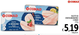 Spazio Conad FILETTI DI ORATA/BRANZINO CONAD 250 g offerta