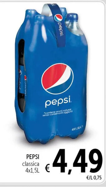 Spazio Conad PEPSI classica 4x1,5L offerta