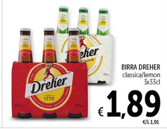 Spazio Conad BIRRA DREHER classica/lemon 3x33cl offerta