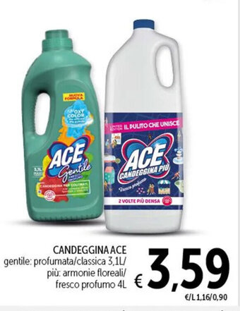 Spazio Conad CANDEGGINA ACE gentile: profumata/classica 3,1L offerta