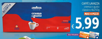 Spazio Conad CAFFÈ LAVAZZA crema e gusto classico 4x250g offerta