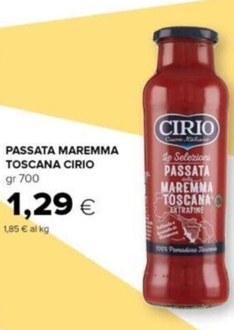 Oasi PASSATA MAREMMA TOSCANA CIRIO gr 700 offerta