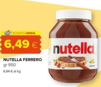Oasi NUTELLA FERRERO gr 950 offerta