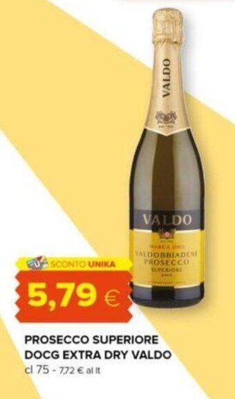 Oasi PROSECCO SUPERIORE DOCG EXTRA DRY VALDO cl 75 offerta