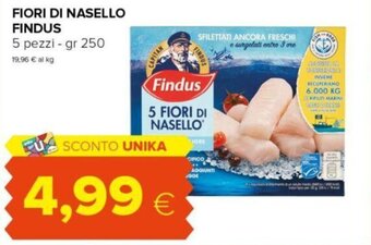 FIORI DI NASELLO FINDUS 5 pezzi - gr 250