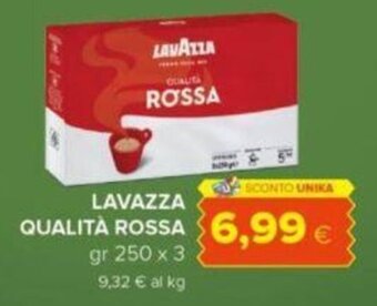 Oasi LAVAZZA QUALITÀ ROSSA gr 250 x 3 offerta
