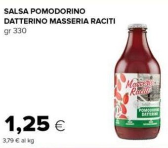 Oasi SALSA POMODORINO DATTERINO MASSERIA RACITI gr 330 offerta