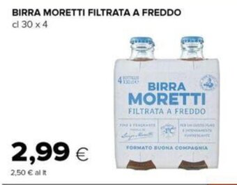 Oasi BIRRA MORETTI FILTRATA A FREDDO cl 30 x 4 offerta