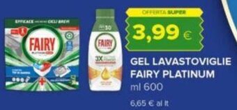 Oasi GEL LAVASTOVIGLIE FAIRY PLATINUM ml 600 offerta
