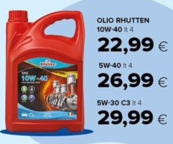 Oasi OLIO RHUTTEN 10W-40 lt 4 offerta
