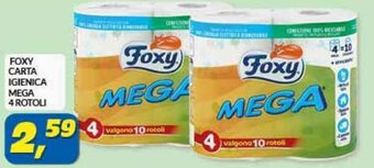 FOXY CARTA IGIENICA MEGA 4 ROTOLI