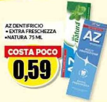 AZ DENTIFRICIO AZ DENTIFRICIO - EXTRA FRESCHEZZA -NATURA 75 ML