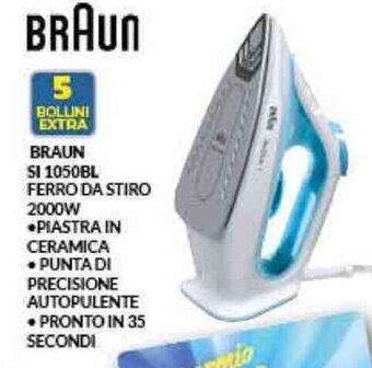 Risparmio Casa BRAUN SI 1050BL FERRO DA STIRO 2000 W offerta