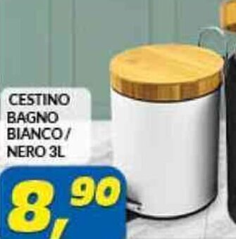 CESTINO BAGNO BIANCO/ NERO 3L