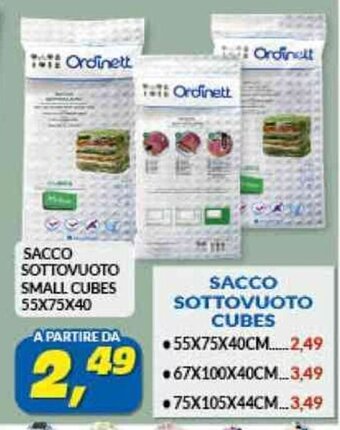 Risparmio Casa SACCO SOTTOVUOTO CUBES 55X75X40CM offerta