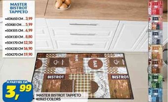 Risparmio Casa MASTER BISTROT TAPPETO 40X65 COLORS offerta