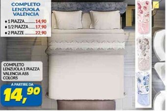 COMPLETO LENZUOLA 1 PIAZZA VALENCIA ASS COLORS