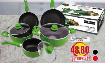 Risparmio Casa ALLEGRA BATTERIA 8 PEZZI VERDE offerta