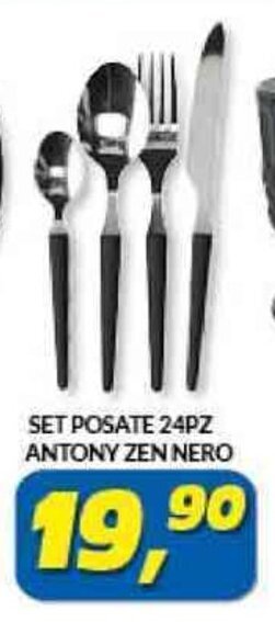 Risparmio Casa SET POSATE 24PZ ANTONY ZEN NERO offerta