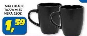 Risparmio Casa MATT BLACK TAZZA MUG NERA 12OZ offerta