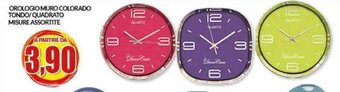 Risparmio Casa OROLOGIO MURO COLORADO TONDO/QUADRATO MISURE ASSORTITE offerta
