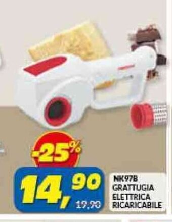 Risparmio Casa GRATTUGIA ELETTRICA RICARICABILE offerta