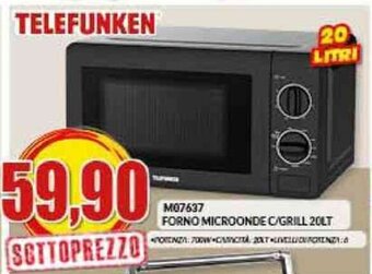 Risparmio Casa TELEFUNKEN Forno Microonde Grill 20 Lt. offerta