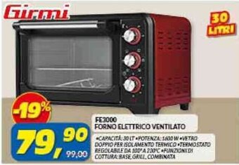 Risparmio Casa Girmi FORNO ELETTRICO VENTILATO offerta