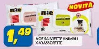 NOE SALVIETTE ANIMALI X 40 ASSORTITE