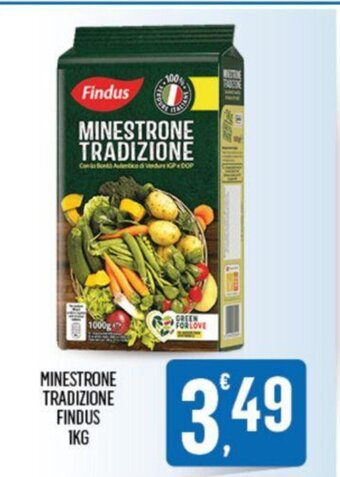 Despar MINESTRONE TRADIZIONE FINDUS 1KG offerta