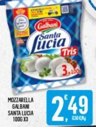 Despar MOZZARELLA GALBANI SANTA LUCIA 100G X3 offerta