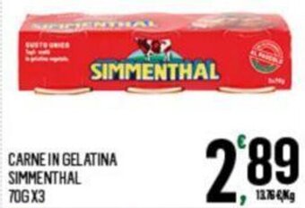 Despar CARNE IN GELATINA SIMMENTHAL 706X3 offerta