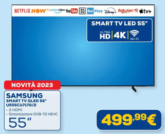 Euronics SAMSUNG SMART TV QLED 55" UE55CU7170/2 offerta