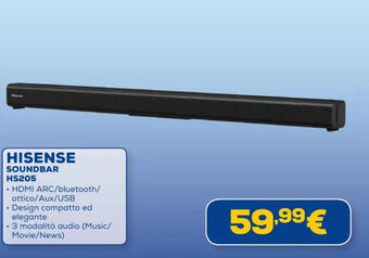 Euronics HISENSE SOUNDBAR HS205 offerta
