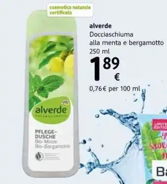 dm drogerie markt Alverde Docciaschiuma 250 ml offerta