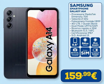 Euronics SAMSUNG SMARTPHONE GALAXY A14 offerta