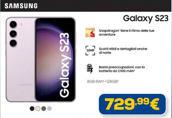 Euronics SAMSUNG Galaxy S23 offerta