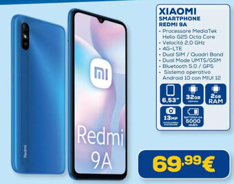 Euronics XIAOMI SMARTPHONE REDMI 9A offerta