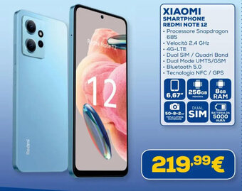 Euronics XIAOMI SMARTPHONE REDMI NOTE 12 offerta